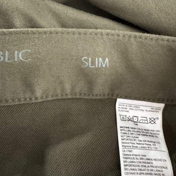 Banana Republic The Traveler Slim Pants Mens 38x34 Green Stretch NWT PT-2609 - Picture 13 of 16